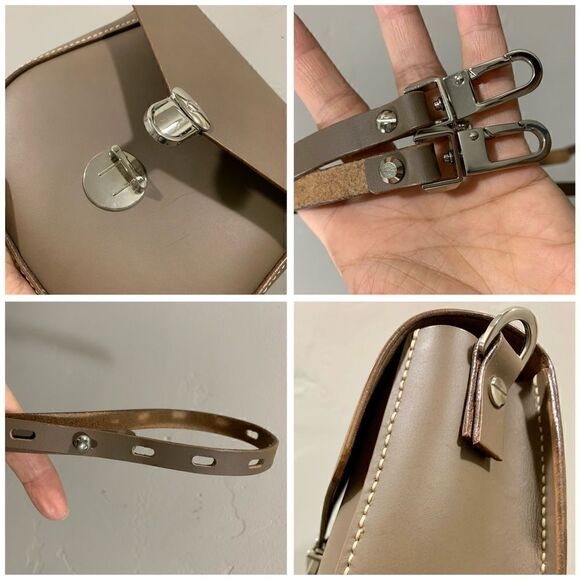 Completely Handcrafted Genuine Premium Cowhide Tuck Lock Saddle Bag/Crossbody - Picture 16 of 16